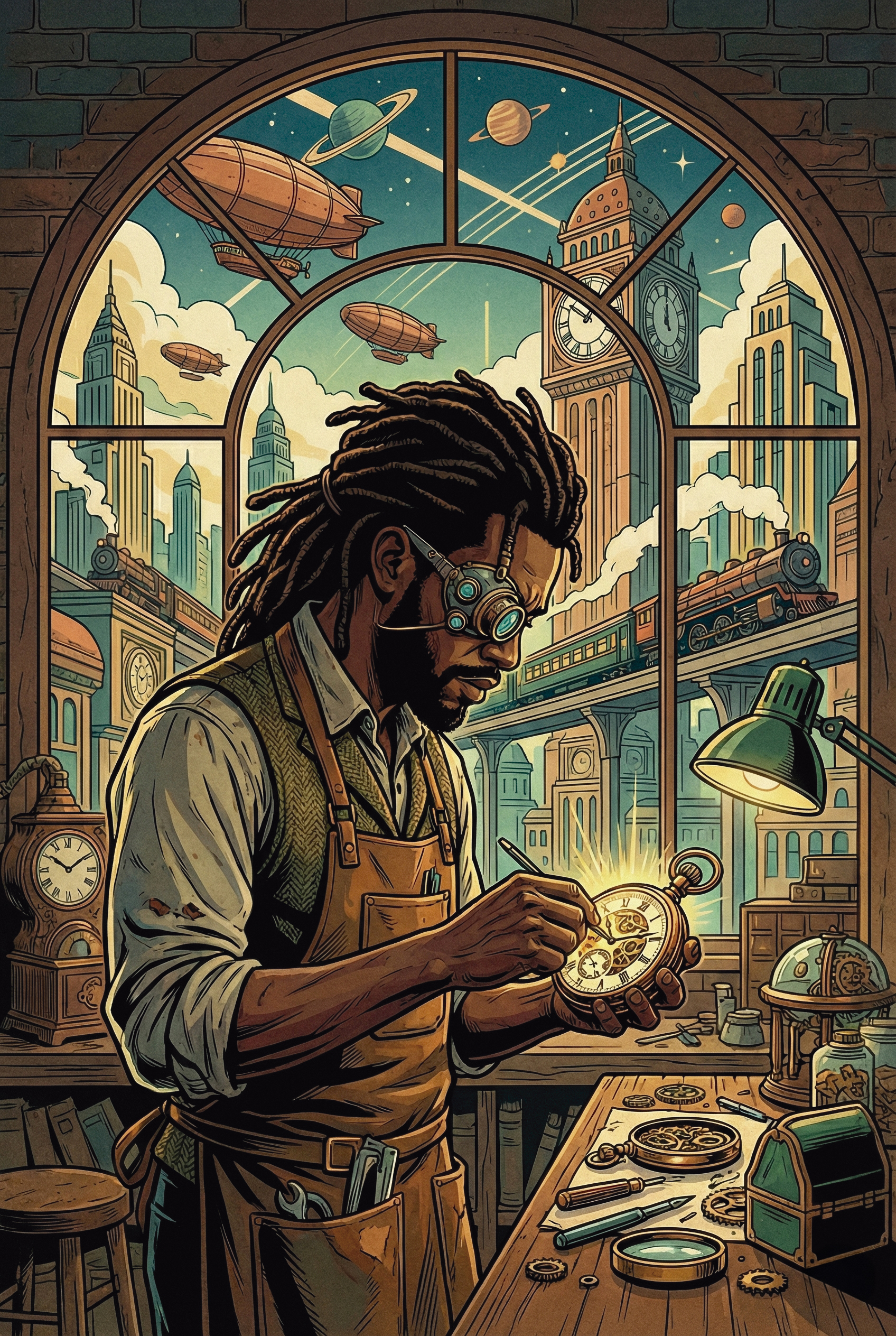 Detalhe Steampunk Watchmaker
